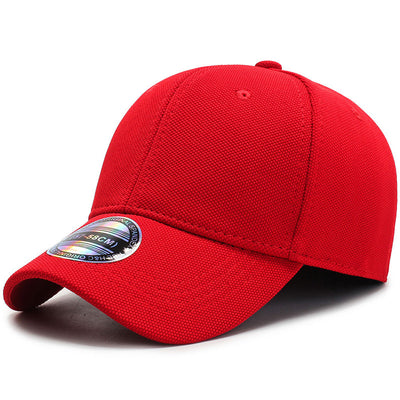 Fitted Solid Color Baseball Cap - Stylish and Breathable for Summer Outdoor Activities