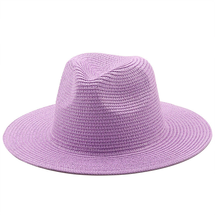 Stylish Large-Brimmed Straw Hat - Perfect for Beach Jazz