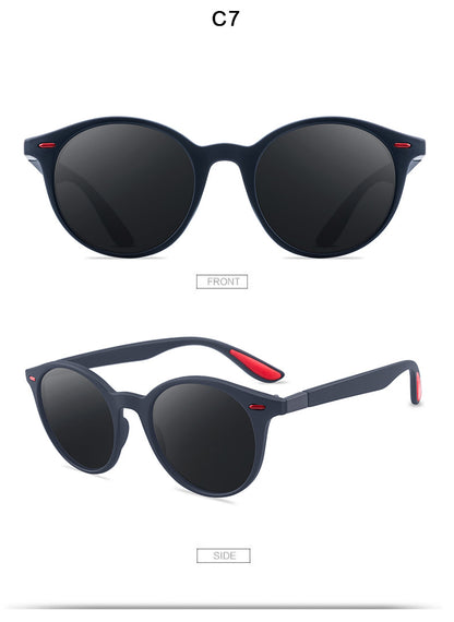 P26 Polarized Round Sunglasses for Stylish Male Drivers