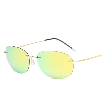 Gafas de sol polarizadas simples y elegantes con material de metal, TAC y resina