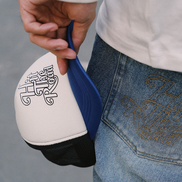 National Trend Couple Caps - Retro Blue and White Matching Hats